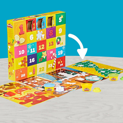 Play-Doh Feiertags-Adventskalender, 24-Tage-Countdown mit Überraschungsgeschenken ab 3 Jahren