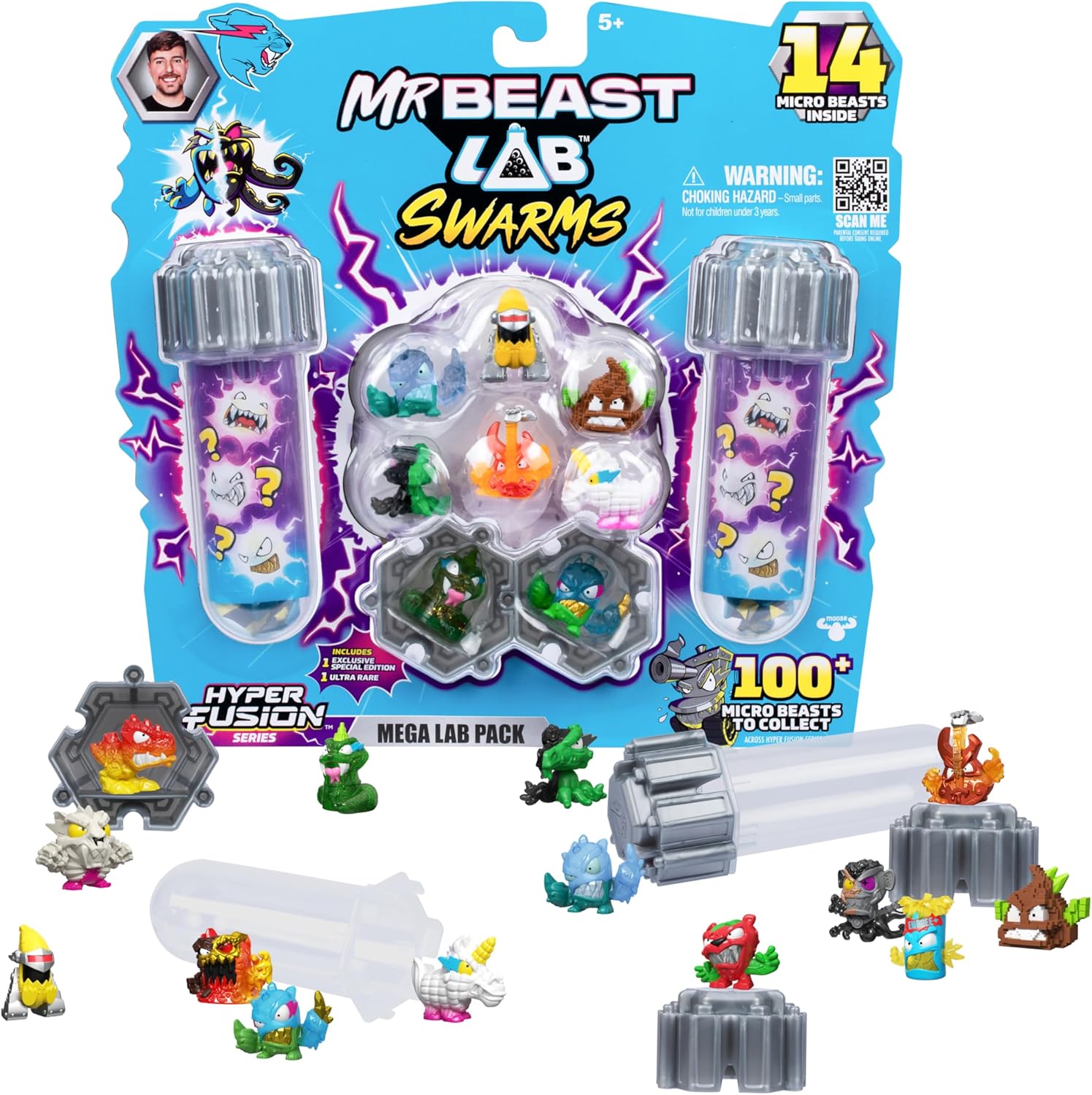 MrBeast Lab Swarms Serie 3 – 14er-Pack Biting Hot Sauce Edition der Hyper Fusion-Serie Mischen, verschmelzen und zünden Sie das Experiment!