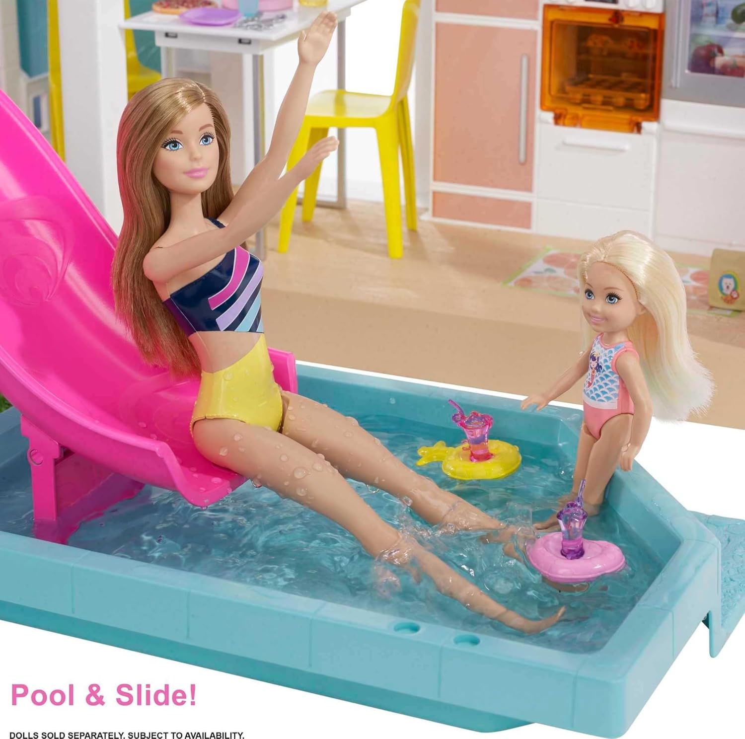 Barbie – DreamHouse XL Puppenhaus + rosa Barbie-Auto