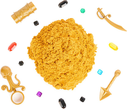 Kinetischer Sand, Schatzsuche mit 14 Überraschungsenthüllungen und 737 g seltenem Shimmer Gold Play Sand
