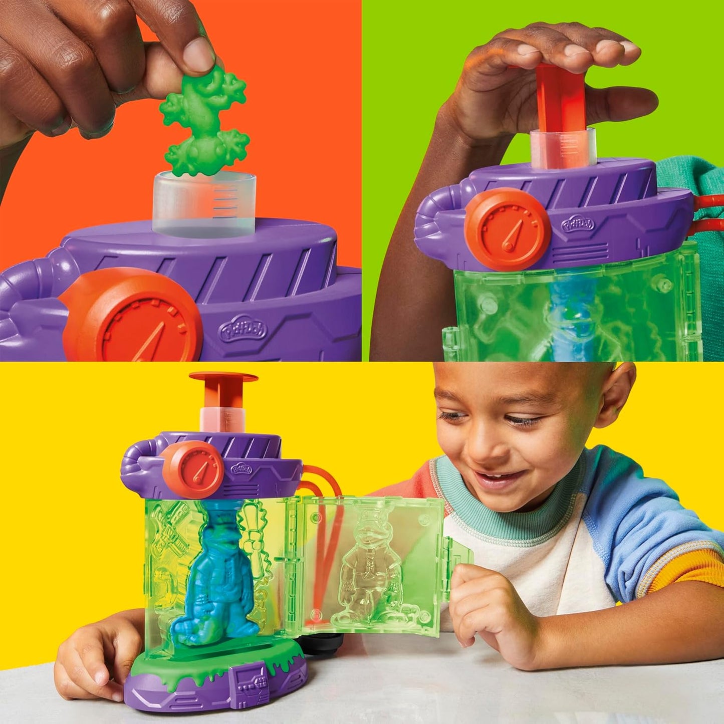 Play-Doh Teenage Mutant Ninja Turtles Mutation Station Playset Bendy Donatello Figure & Mondo Gecko Maker Jouet pour enfants 4+