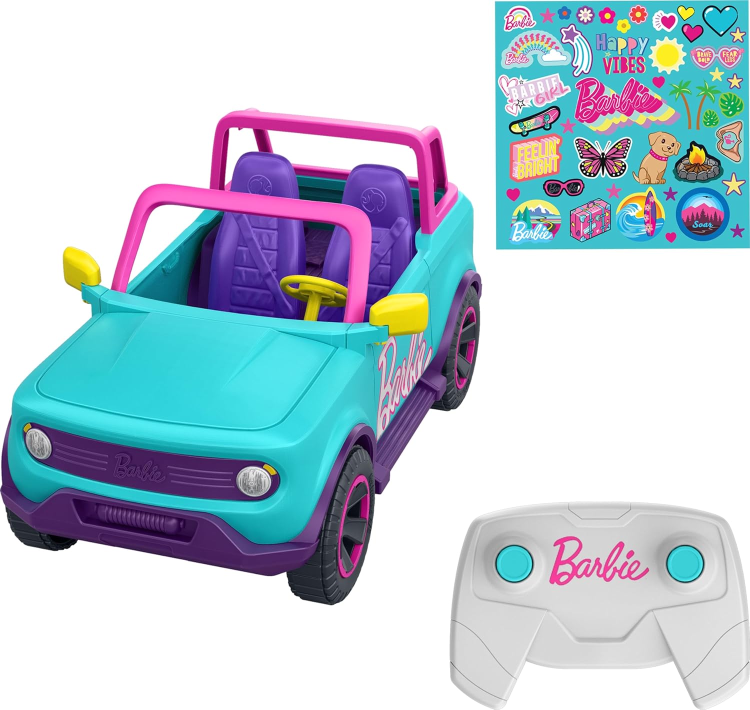Hot Wheels Barbie RC SUV ferngesteuertes rosa Fahrzeug für Barbie-Puppen ab 3 Jahren