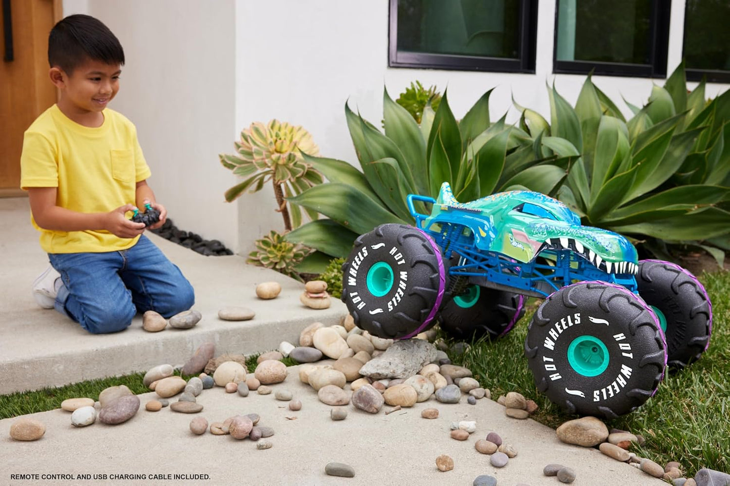 Véhicule télécommandé Hot Wheels Monster Trucks XL Mega-Wrex