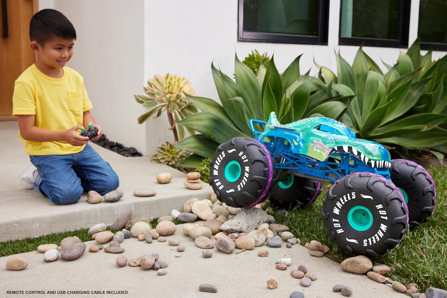 Véhicule télécommandé Hot Wheels Monster Trucks XL Mega-Wrex