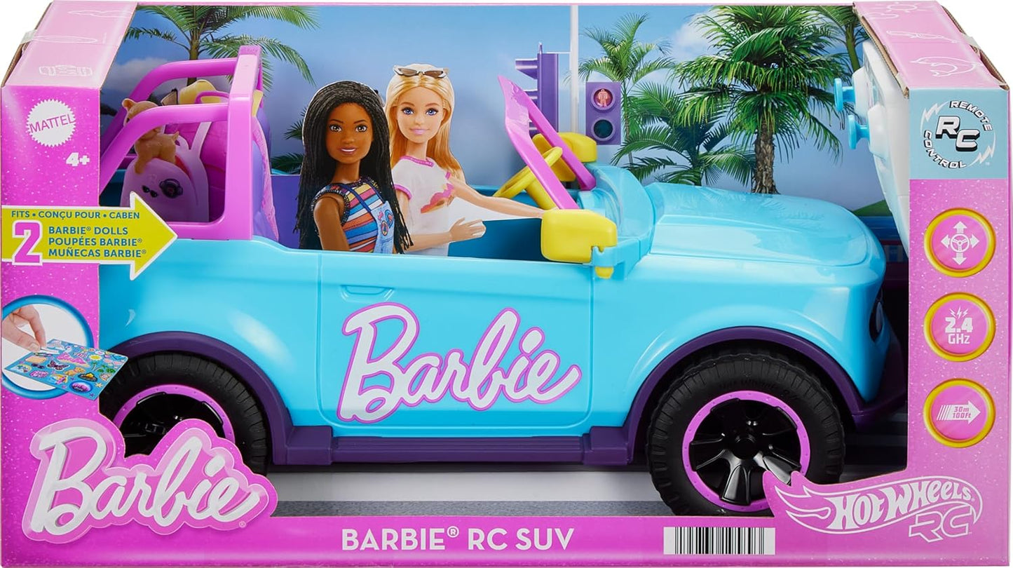 Hot Wheels Barbie RC SUV ferngesteuertes rosa Fahrzeug für Barbie-Puppen ab 3 Jahren