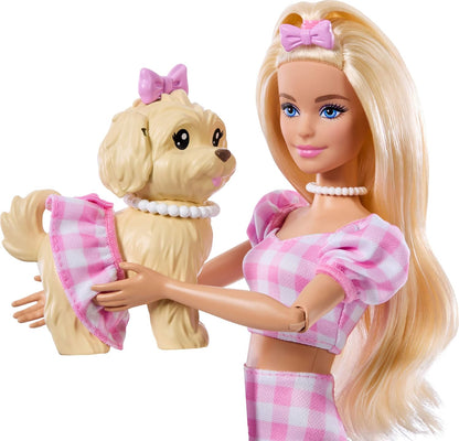 Set bambola Barbie TWINNING con cane