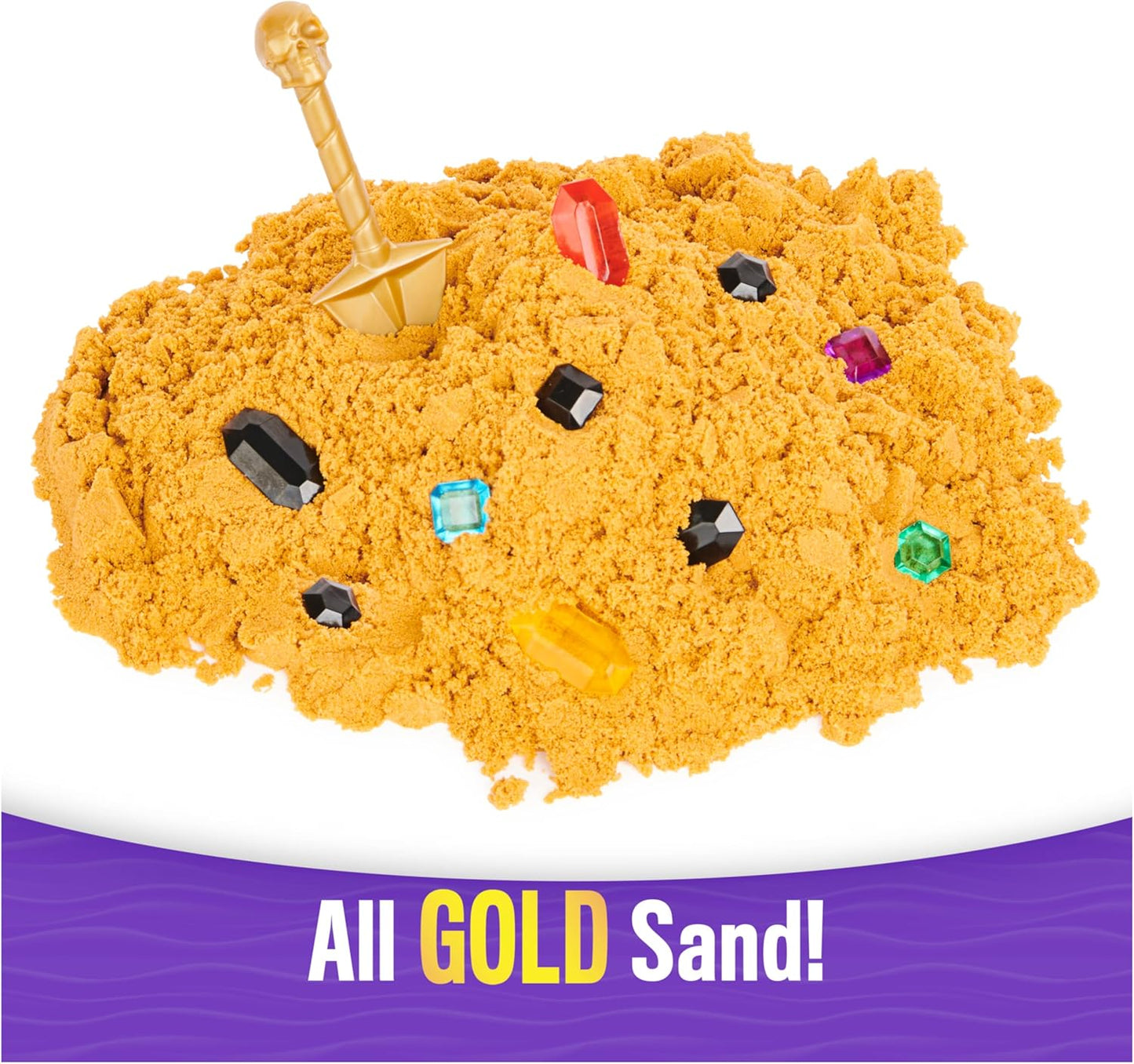 Kinetischer Sand, Schatzsuche mit 14 Überraschungsenthüllungen und 737 g seltenem Shimmer Gold Play Sand