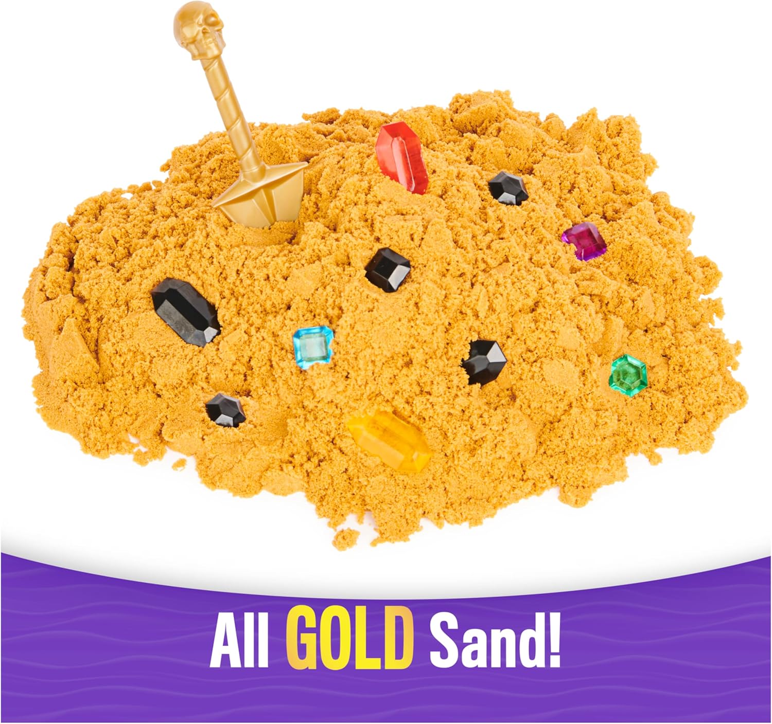 Kinetischer Sand, Schatzsuche mit 14 Überraschungsenthüllungen und 737 g seltenem Shimmer Gold Play Sand