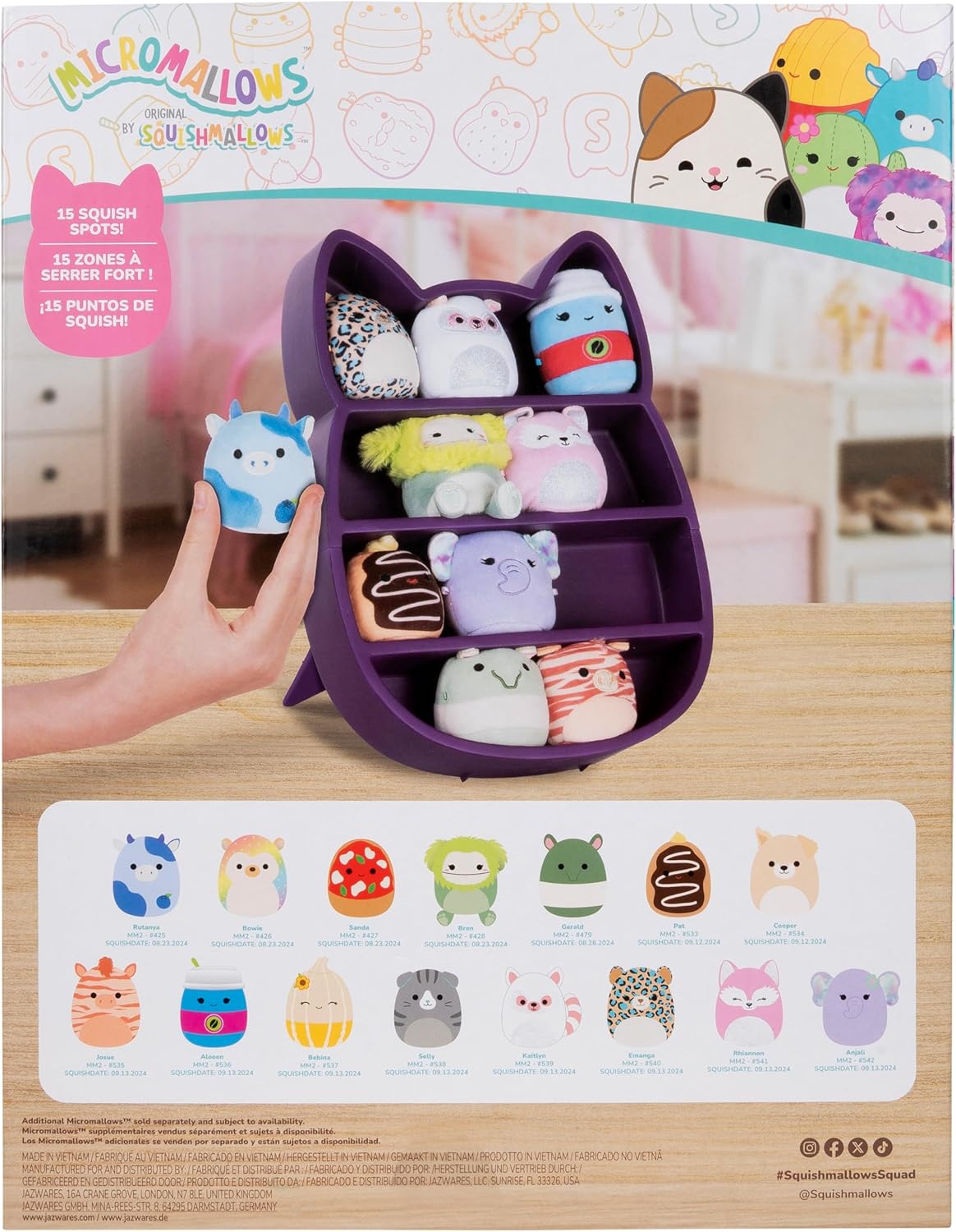 Squishmallows Micromallows zum Spielen und Präsentieren – inklusive 15 Plüschtieren!