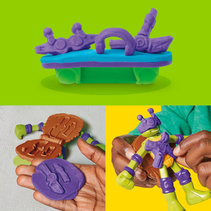 Play-Doh Teenage Mutant Ninja Turtles Mutation Station Playset Bendy Donatello Figure & Mondo Gecko Maker Jouet pour enfants 4+