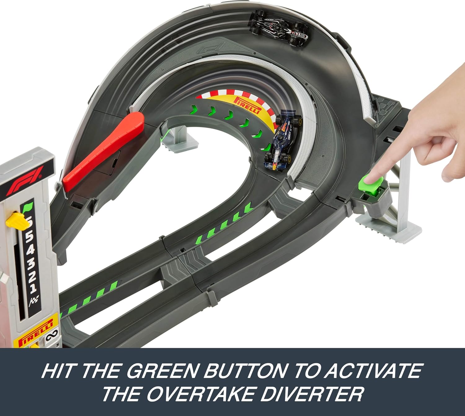 Hot Wheels Circuit du Grand Prix de Formule 1 avec 3 voitures