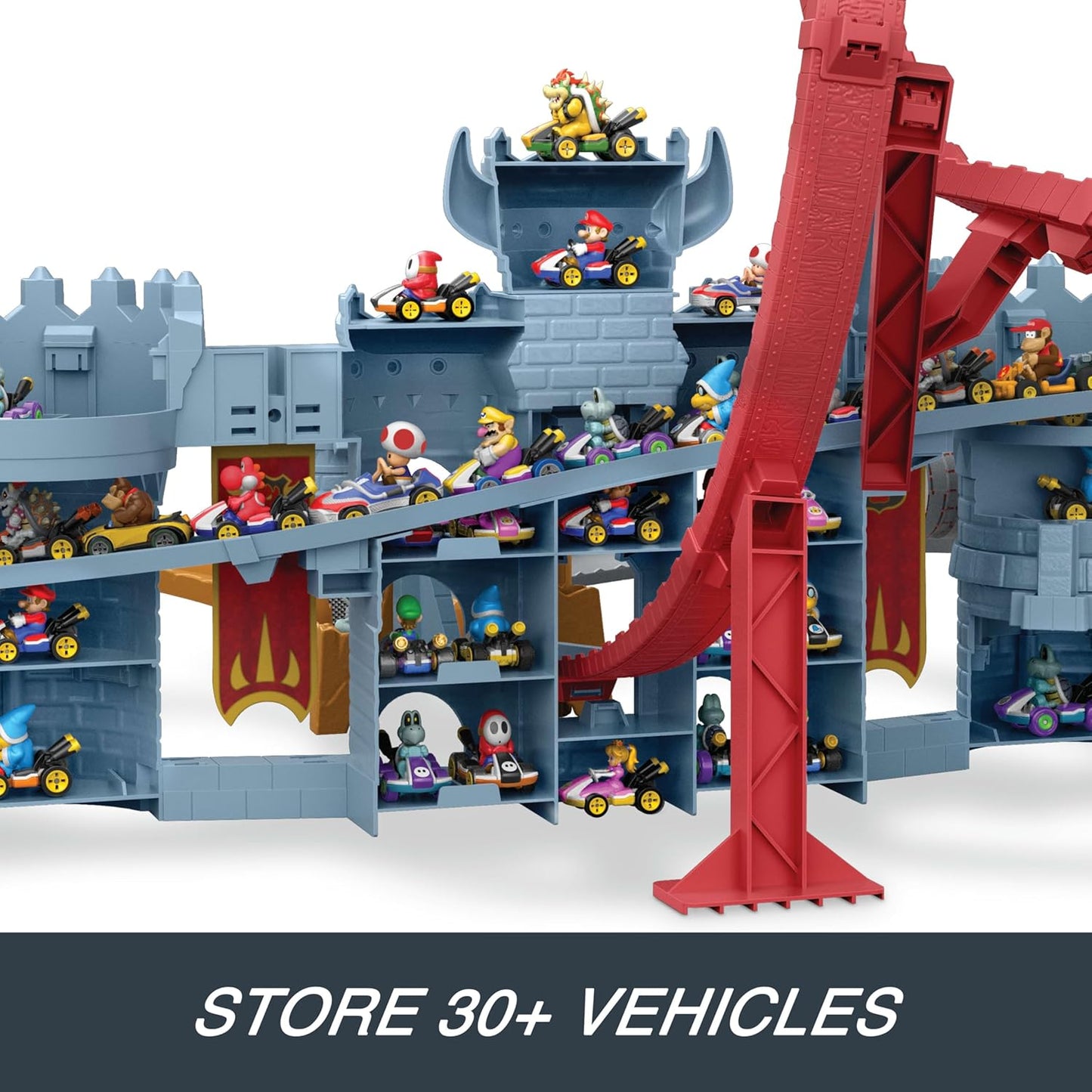 Hot Wheels Mario Kart Bowser’s Castle Track Set mit Kamek