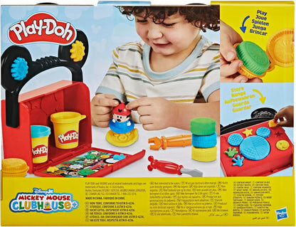 Play-Doh Disney Junior Mickey Mouse Clubhouse On-The-Go-Garage-Spielset Mickey Mouse Kunst- und Bastelset für Kinder ab 2 Jahren