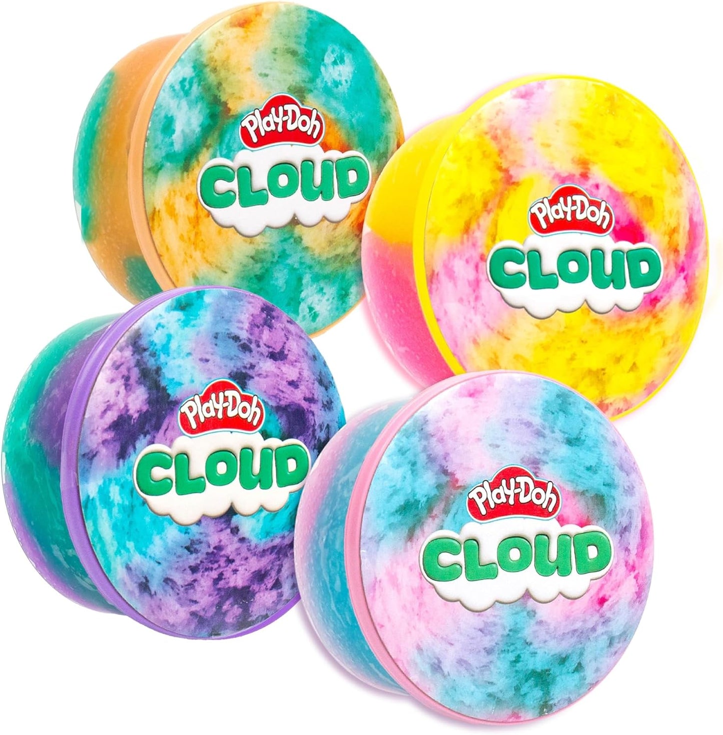 Play-Doh Scented Cloud – 4-teiliges Bundle-Pack mit 4×170 g wiederverschließbaren Dosen