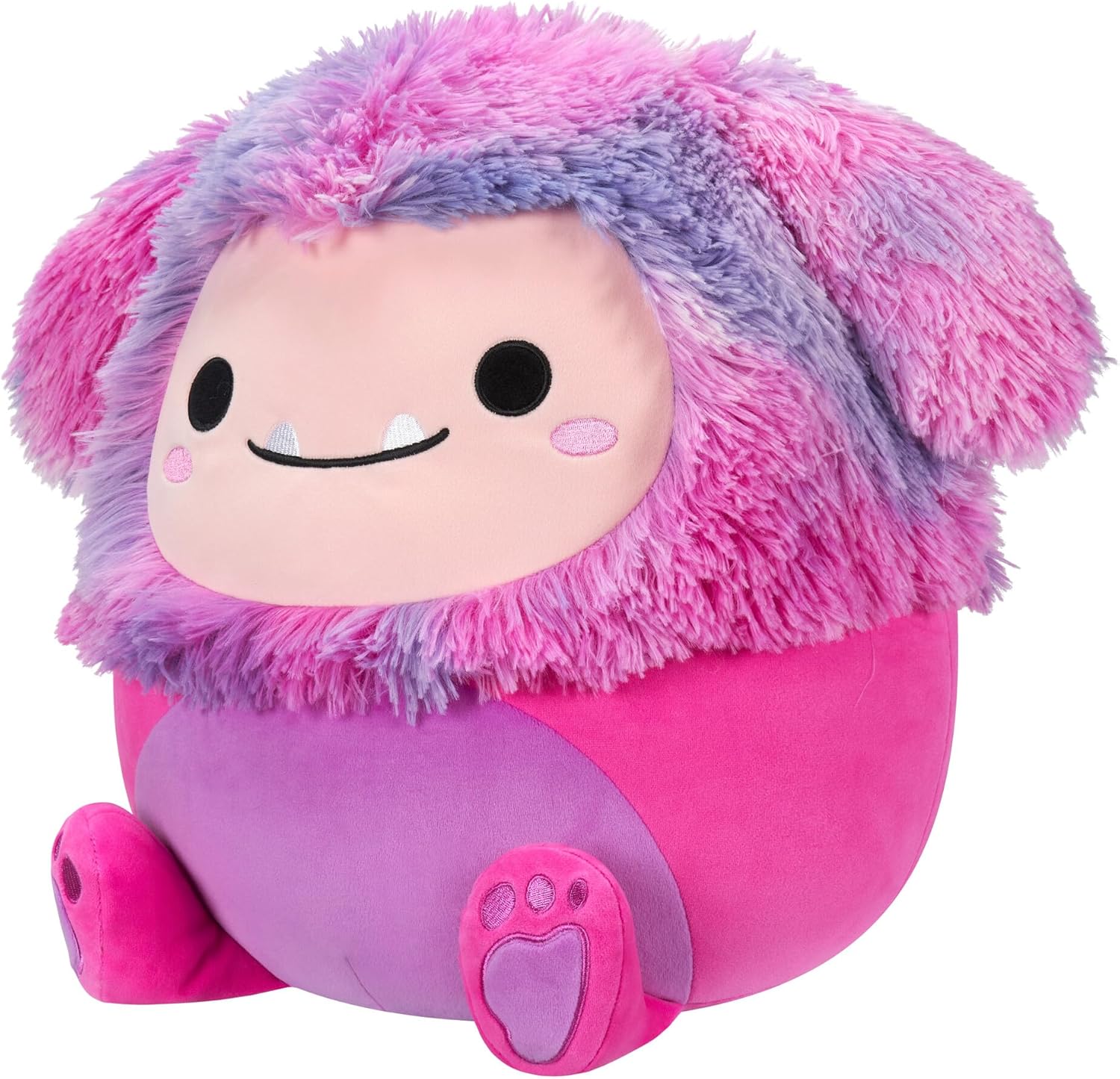 Squishmallows Fuzz-A-Mallows Woxie, der magentafarbene Bigfoot-Plüsch