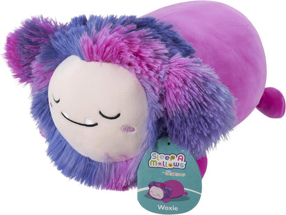 Squishmallows Fuzz-A-Mallows Woxie Die Magenta Bigfoot Sleepamallows