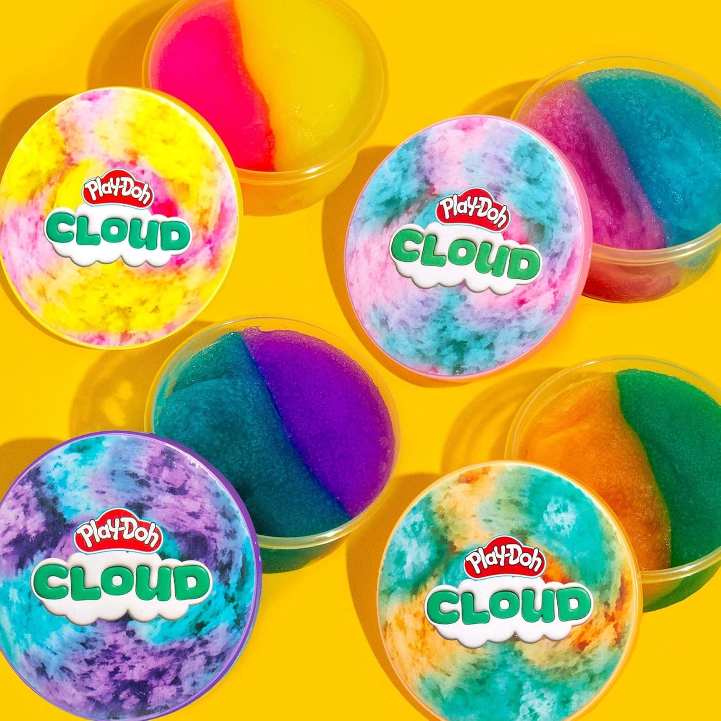 Play-Doh Scented Cloud – 4-teiliges Bundle-Pack mit 4×170 g wiederverschließbaren Dosen