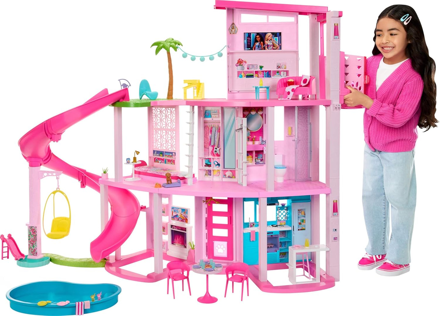 Barbie - Dream House XL - Maison de poupée Pool Party avec plus de 75 accessoires