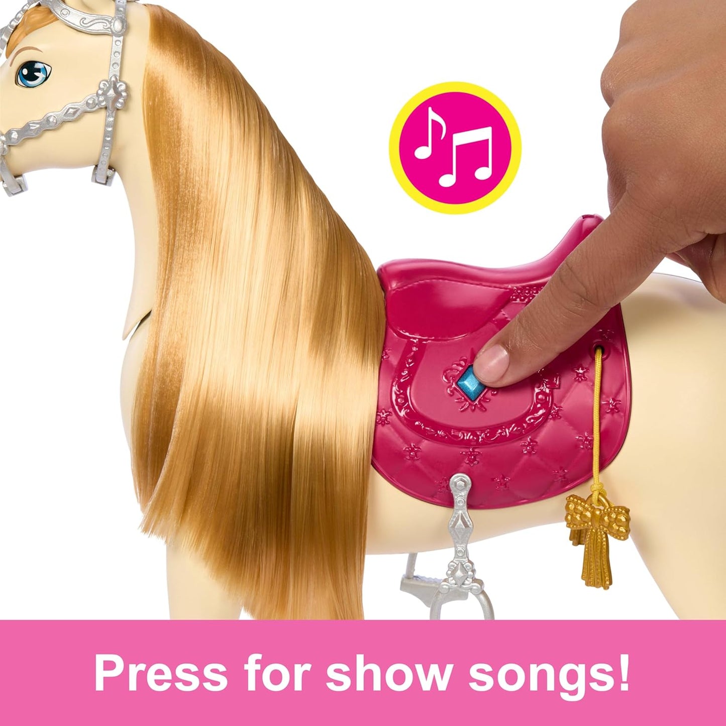 Interaktives Barbie-Pferd mit Geräuschen und Musik, inspiriert von Barbie Mysteries The Great Horse Chase, ab 3 Jahren