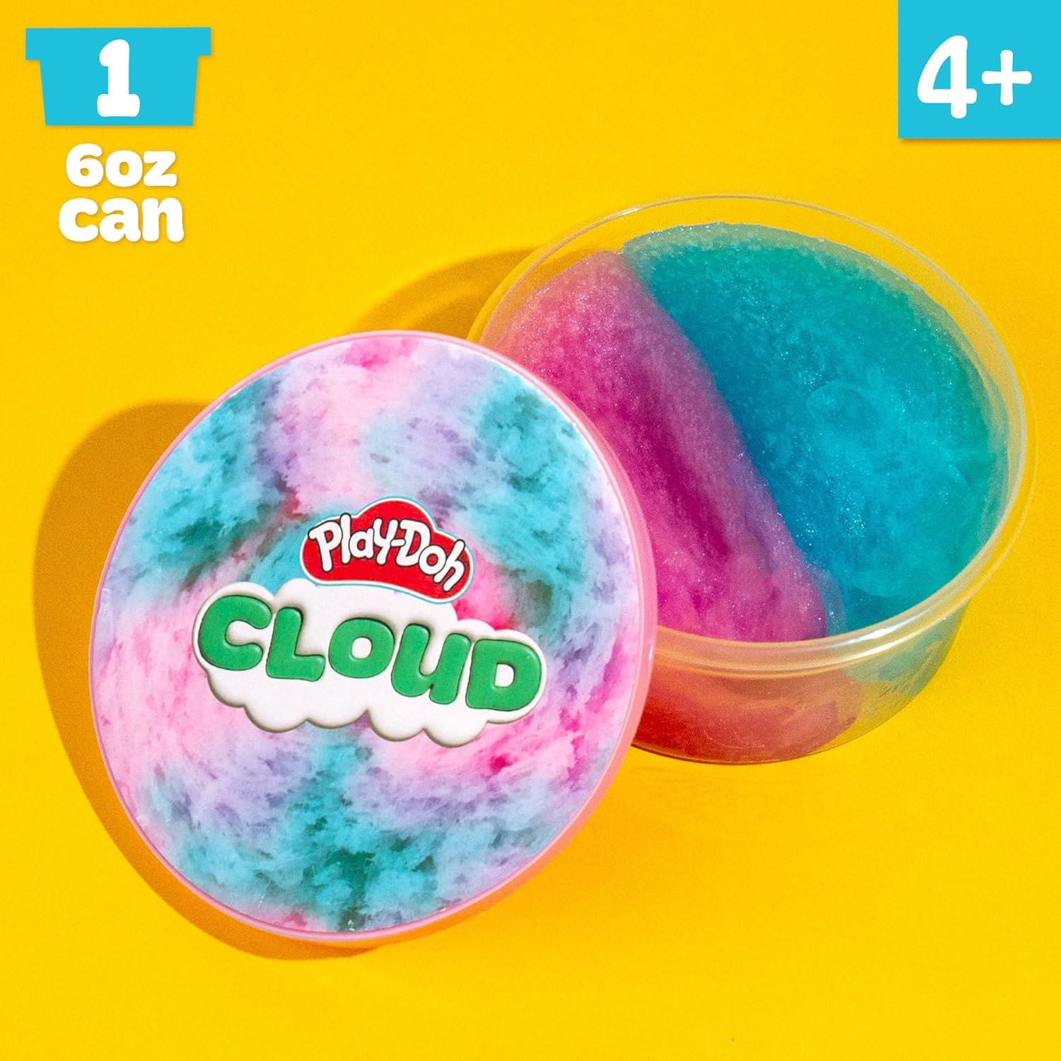 Play-Doh Cloud, Pink & Blau, Zuckerwatte-Duft, Einzeldose 170 g