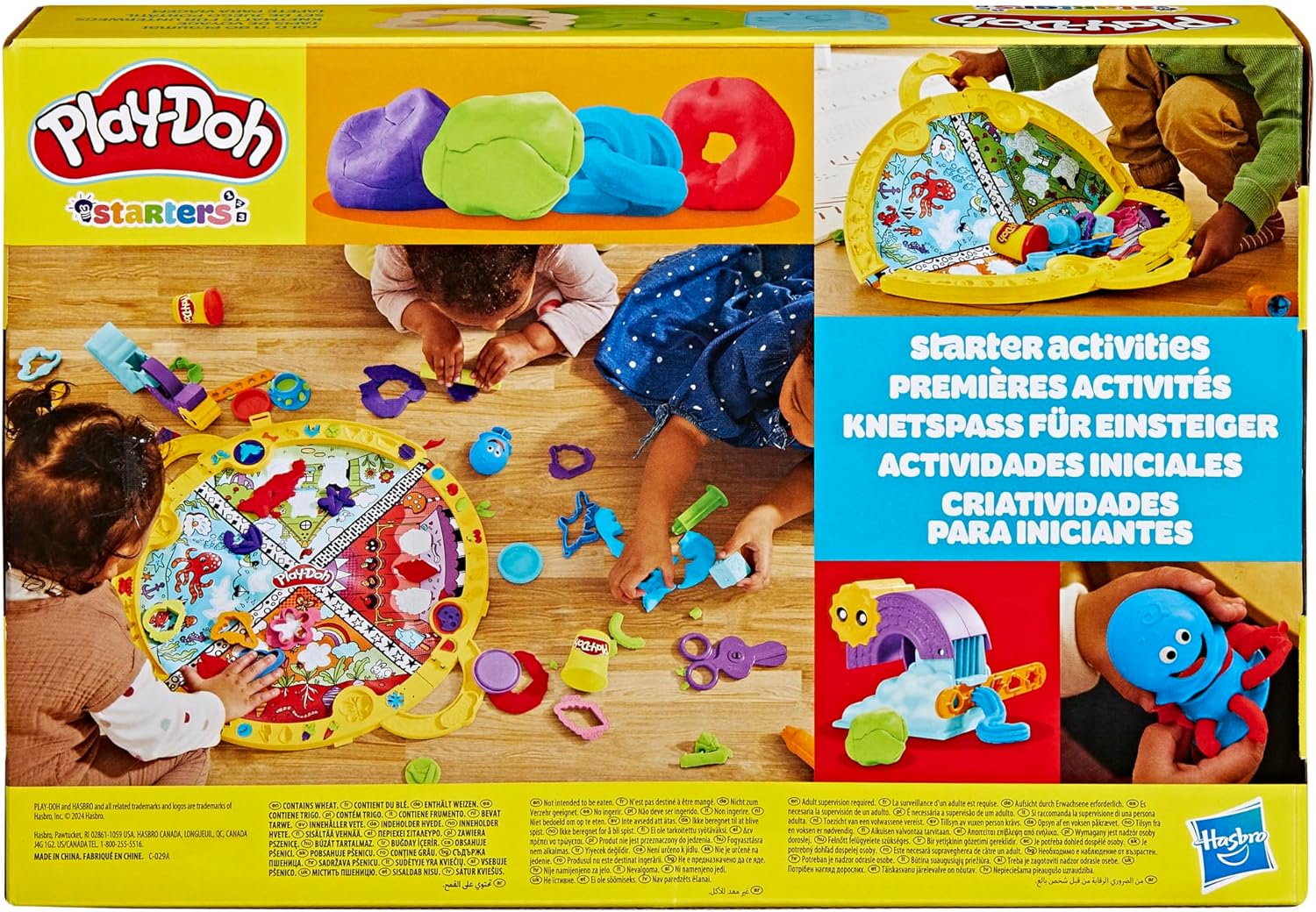 Play-Doh Fold & Go Spielmatten-Starterset Tragbares Kunst- und Bastelset für Kinder ab 3 Jahren