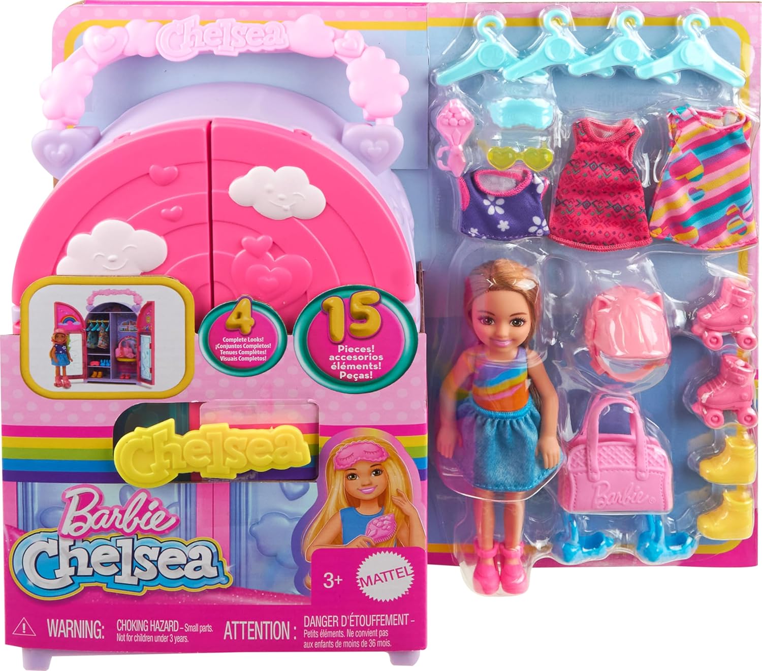 Barbie Chelsea - Coffret de jeu poupée et placard
