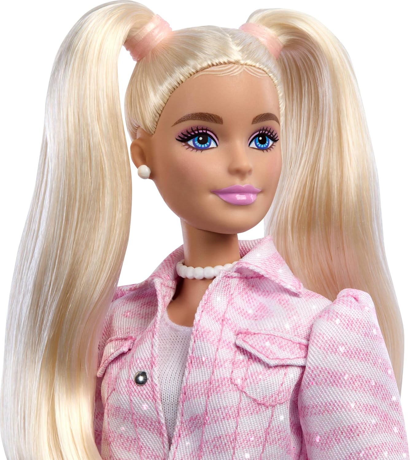 Barbie-Puppe im Deluxe-Stil – rosa Jeans-Outfit