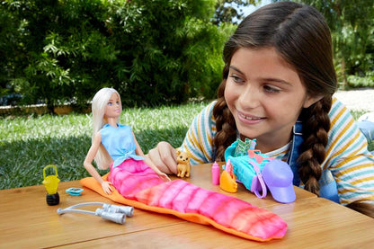Ensemble poupée Barbie Camping et accessoires