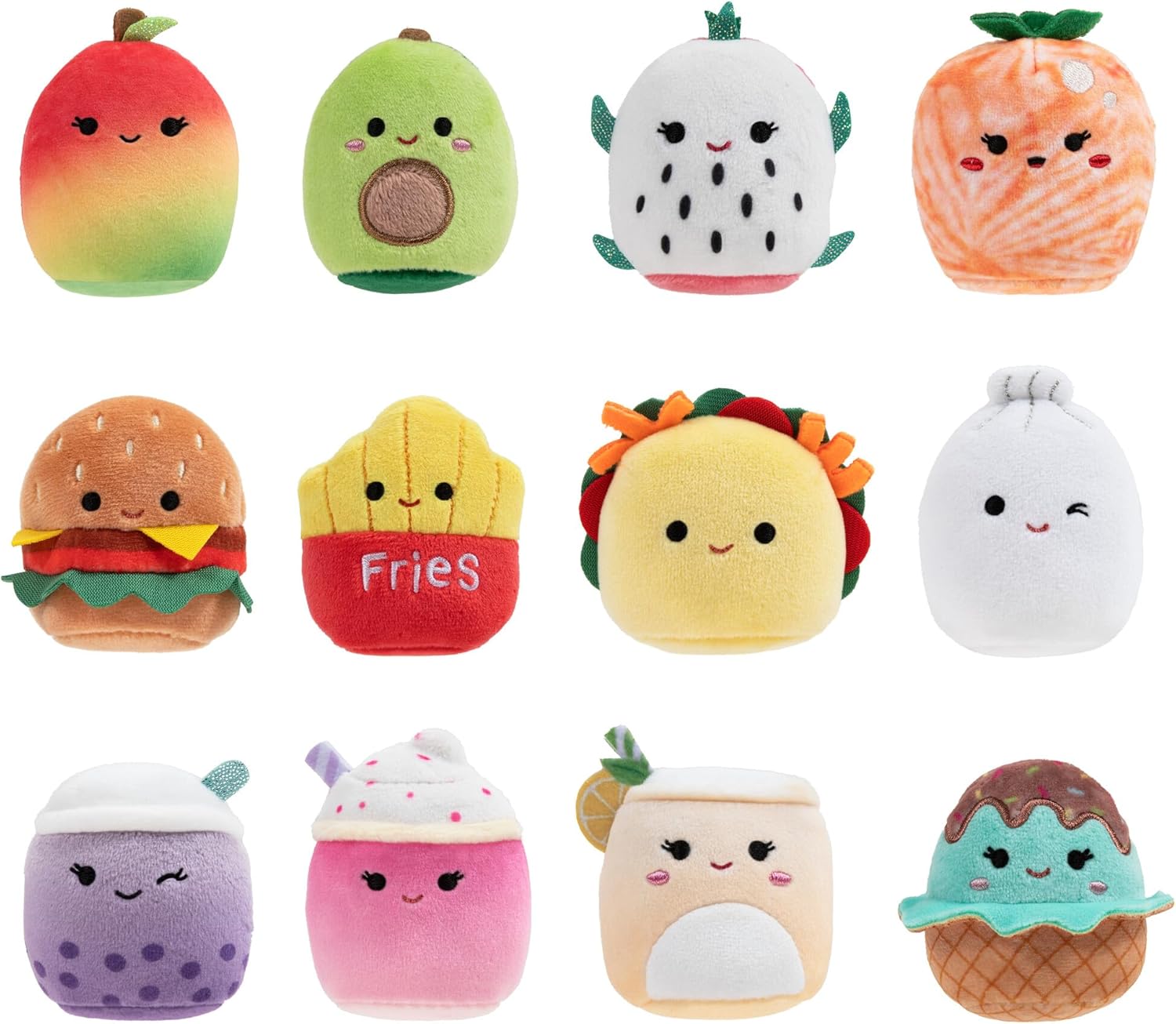 Squishmallows Micromallows What’s Cookin’ Squad – 12 beliebte Plüschtiere, darunter Carl, Floyd, Dash, Austin und mehr