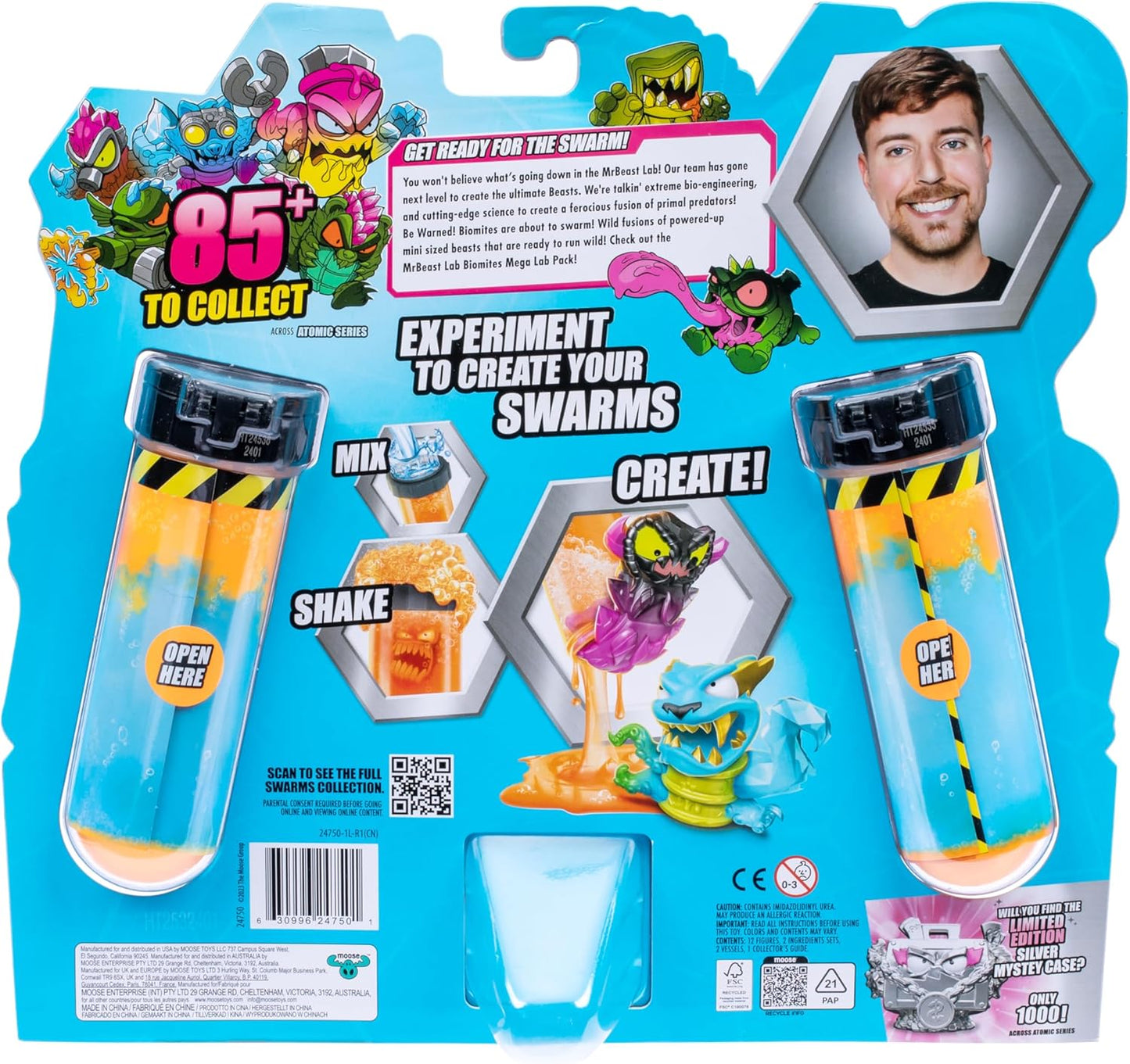 MrBeast Lab Swarms Atomic Series 12 Pack – Python Panther Edition Mischen, schütteln und entfesseln Sie 12 Mikrobestien!