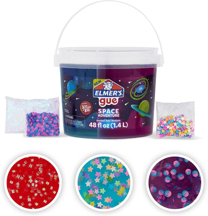 Elmer’s Gue Space Adventure Schleimeimer, 1,36 kg, blauer Himbeer-, Erdbeer- und Traubenduft, ungiftiges sensorisches Spielset für Kinder