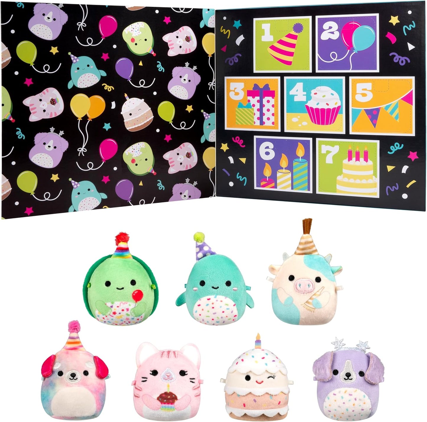 Squishmallows Micromallows Geburtstags-Countdown, 7er-Pack