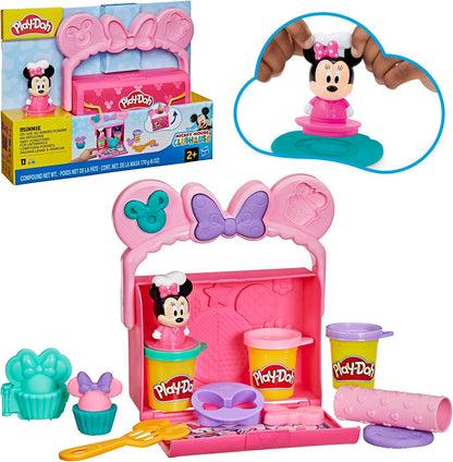 Play-Doh Disney Junior Mickey Mouse Clubhouse On-The-Go-Bäckerei-Spielset, Minnie Mouse-Spiel-Essensset für Kinder ab 2 Jahren