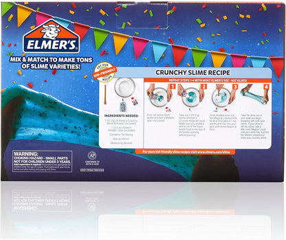 Elmer's Celebration Slime Kit 10-teiliges Komplettset mit metallischen, leuchtenden, glitzernden, farbwechselnden und knusprigen Effekten, sicher, waschbar, ungiftig, ab 6 Jahren