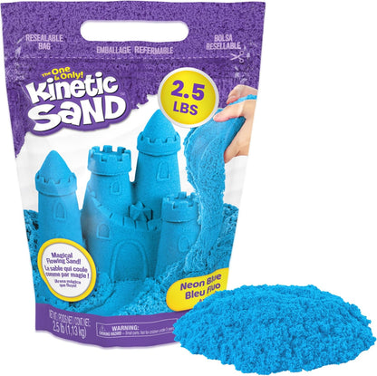 Kinetischer Sand, 1,13 kg blauer Spielsand, wiederverschließbarer Beutel