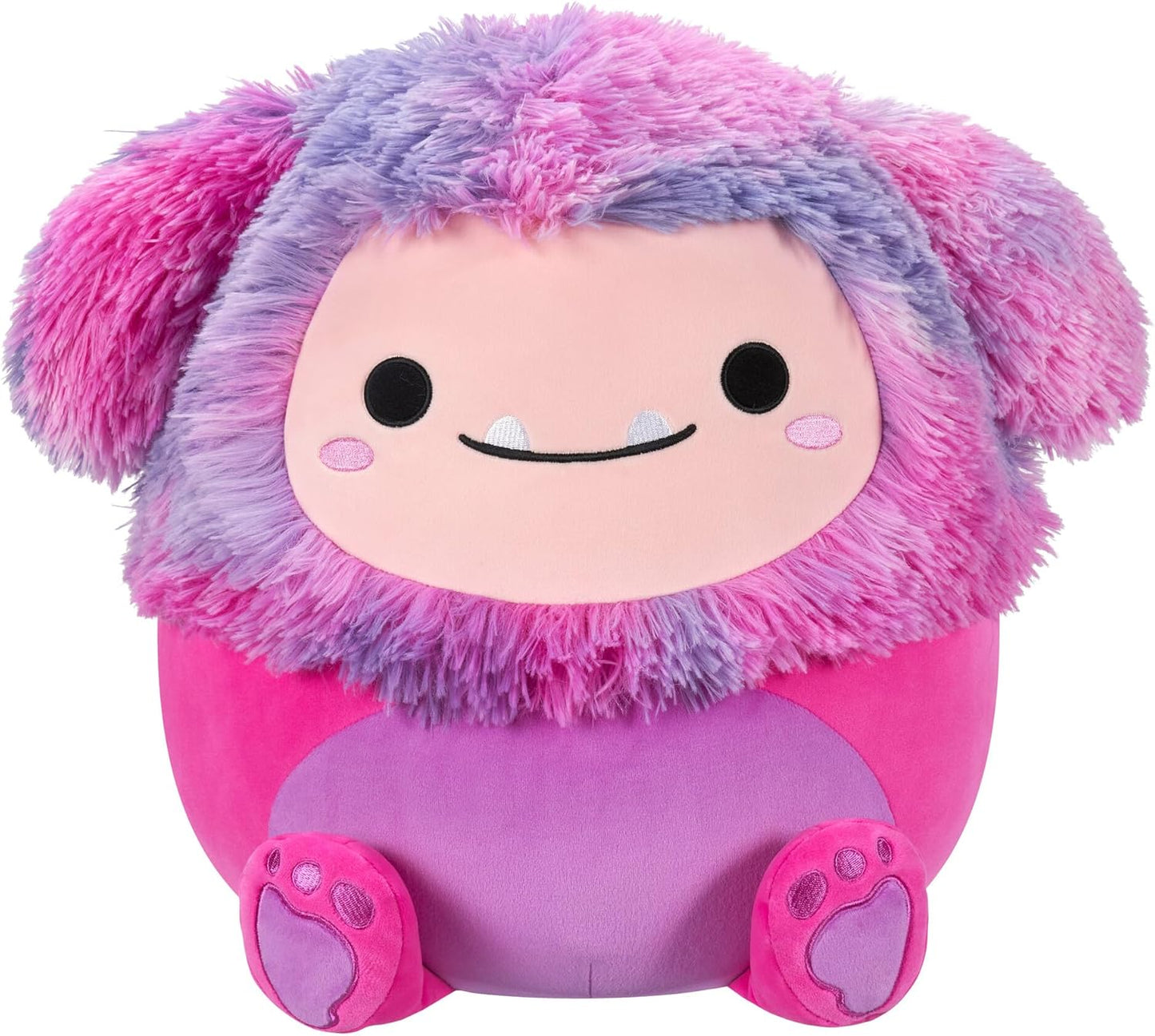 Squishmallows Fuzz-A-Mallows Woxie, der magentafarbene Bigfoot-Plüsch