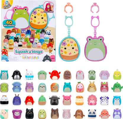 Squishmallows Micromallows Multipack – Comprend 2 Clip-a-Longs et 40 Mini-Squish