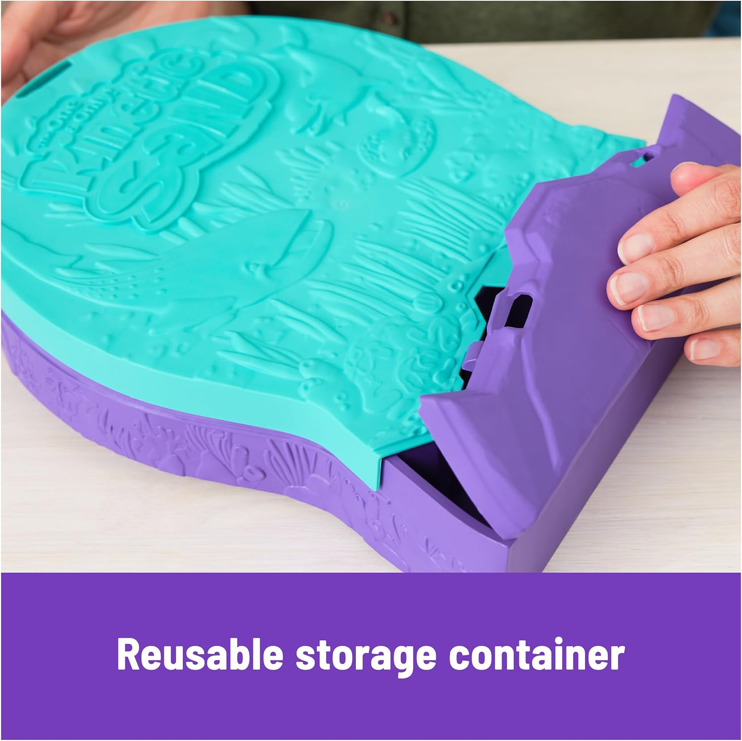 Kinetischer Sand, Project Planet Deep Sea mit 680 g Spielsand und Meereslebewesen-Werkzeugen