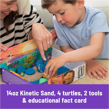 Kinetischer Sand, Project Planet Turtle Beach mit 396 g Spielsand, Werkzeugen und Formen