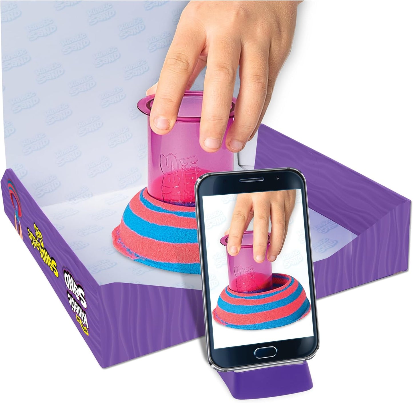 Kinetic Sand, Set Sandisficante con 907 g di sabbia e 10 strumenti