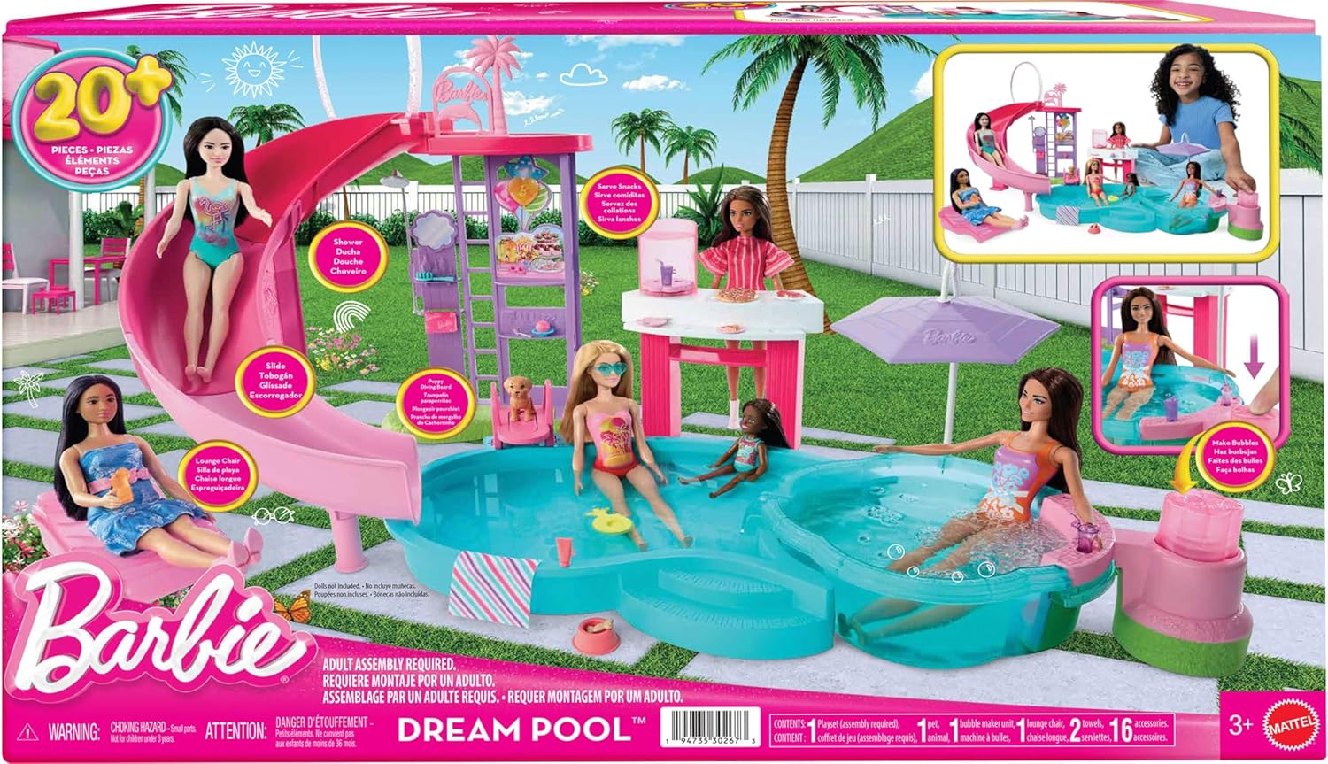 Barbie - Coffret Piscine de Rêve
