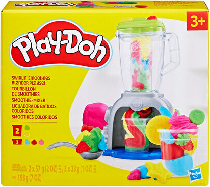 Play-Doh Swirlin‘ Smoothies Spielzeugmixer-Spielset, Kinderspielküchenset mit 5 Farben ab 3 Jahren