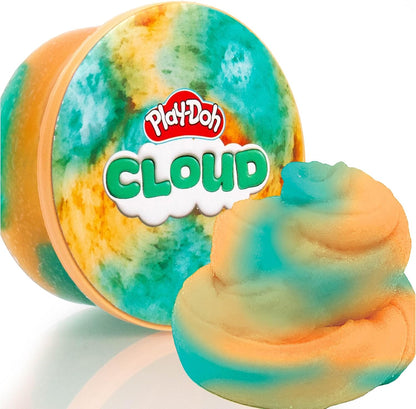 Play-Doh Cloud – Sarcelle et orange parfum noix de coco, boîte refermable de 170 g