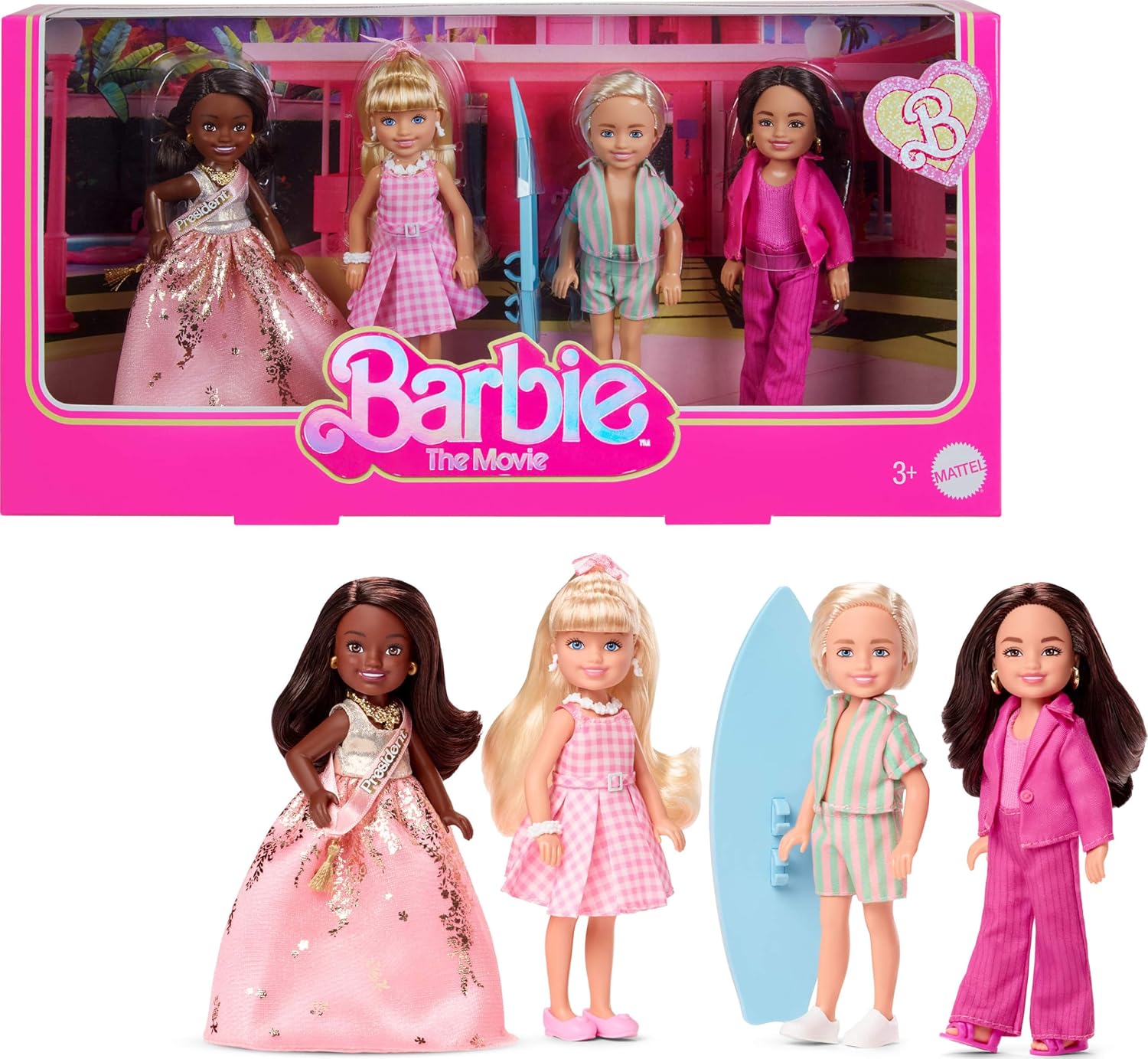 Barbie Le Film Chelsea, paquet de 4 à collectionner