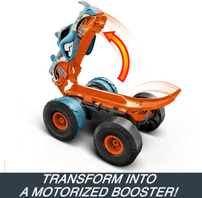 Hot Wheels Monster Trucks Véhicule RC Rhinomite convertible avec Race Ace