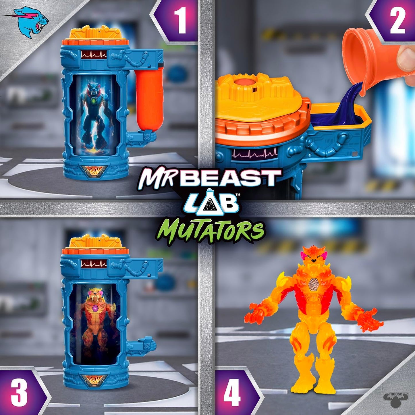 Mutateurs Hyper Fusion de MrBeast Lab – Panthère de Feu