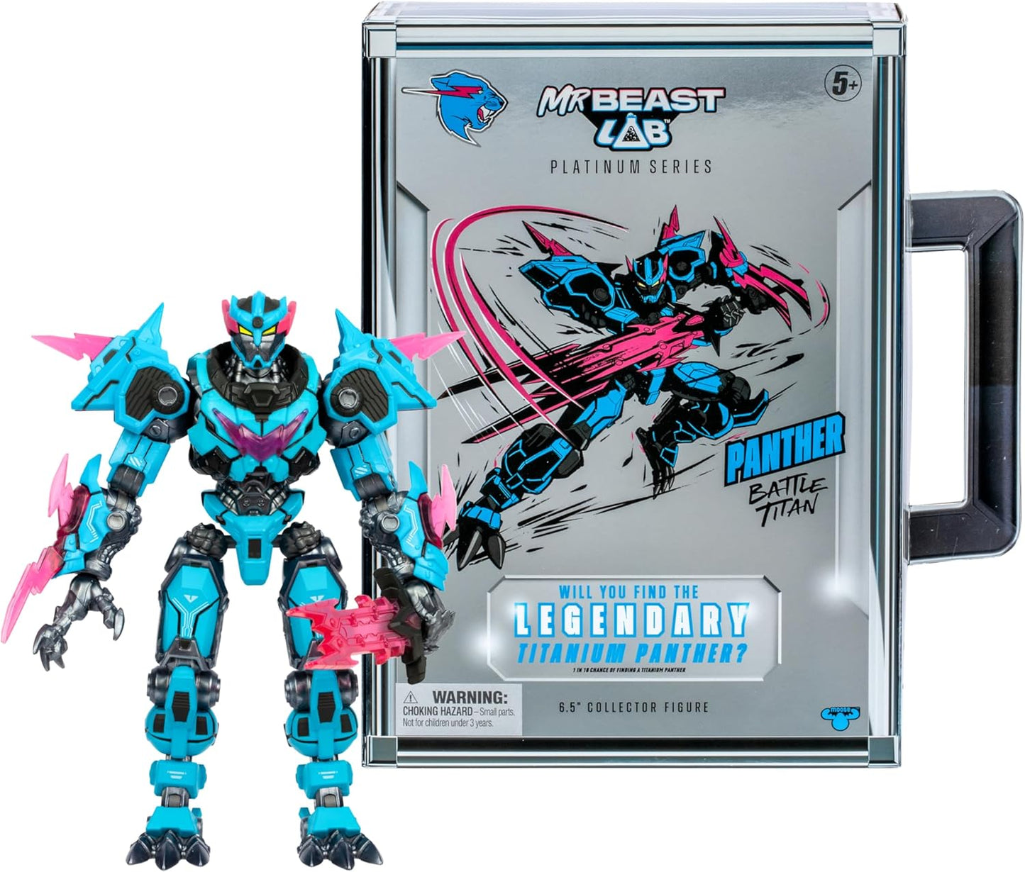 MrBeast Lab – Panther Battle Titan-Sammlerfigur der Platinum-Serie