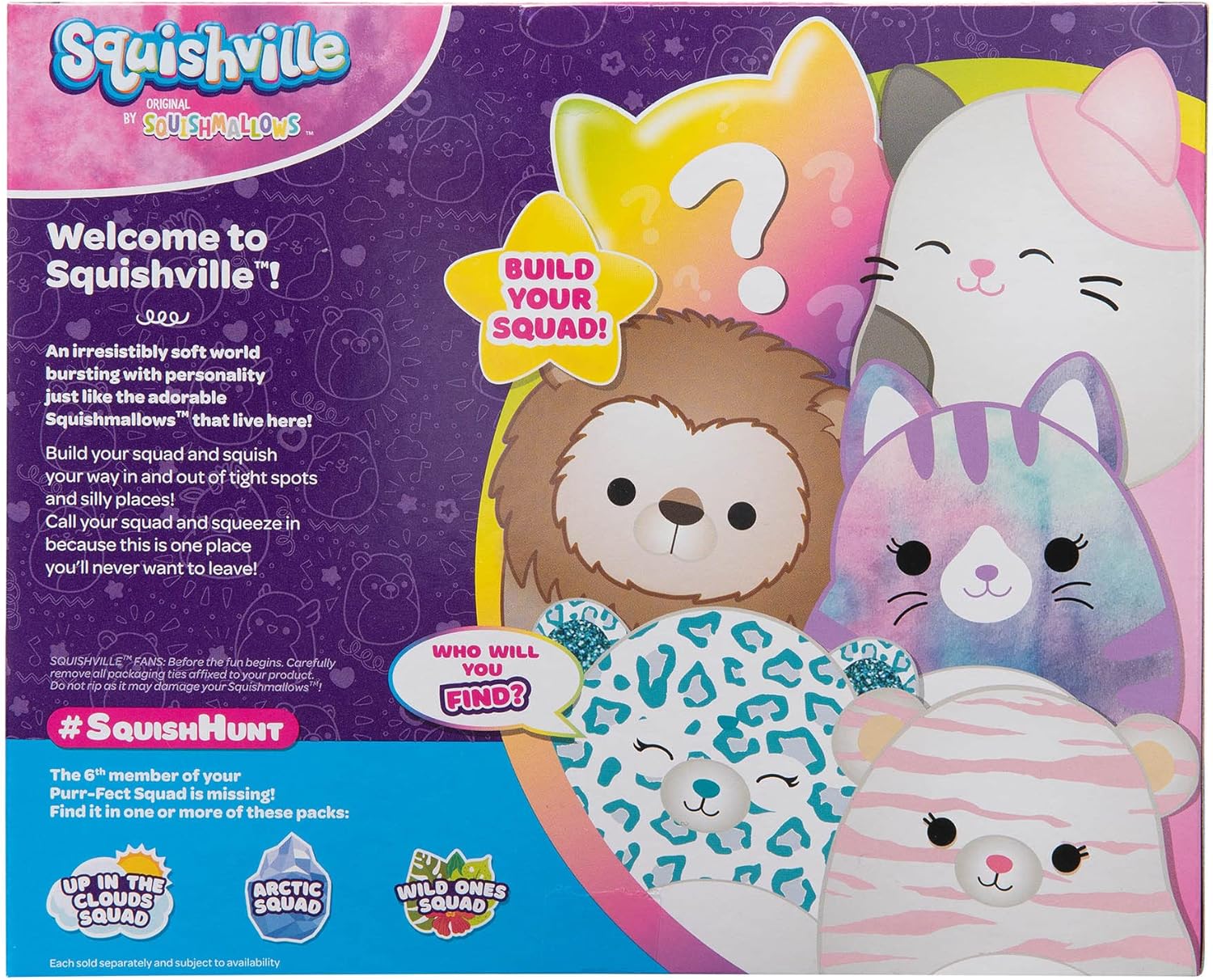 Squishmallows Micromallows Purr-FECT Squad Peluche - Include Eloise, Karina, Ramon, Pooja e Toni