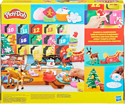 Play-Doh Feiertags-Adventskalender, 24-Tage-Countdown mit Überraschungsgeschenken ab 3 Jahren