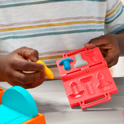 Play-Doh Stempel- und Sägewerkzeugbank, Spielset, Bauwerkstatt für Kinder ab 3 Jahren